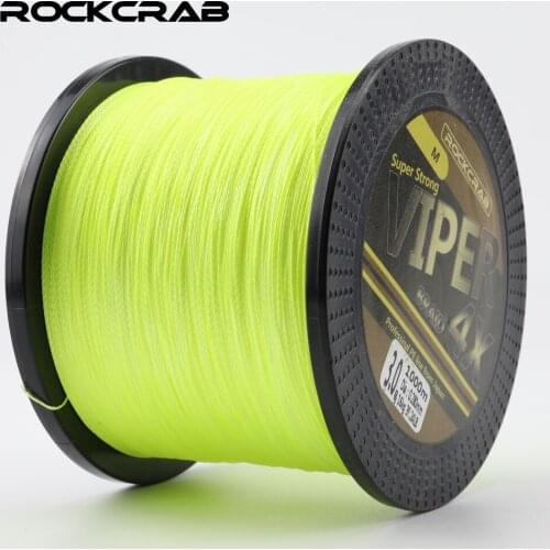 RockCrab Viper X4 Series 1000M 1093Yards 8-66LB 4 Strands Multifilament PE Braided Fishing Line Brand Fishing Line