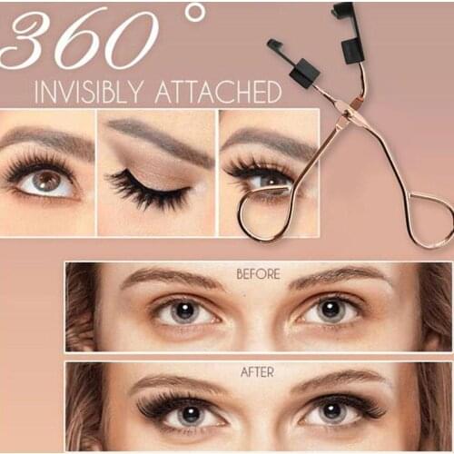 Magnetic Eyelash Curler False Applicator Magnetic Lashes Curler Tool Gold/silver Color Magnetic Lashes Curler