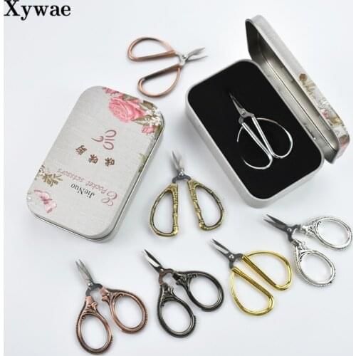 6cm Small Scissor Mini Scissors Retro Pocket Antique Thread Cutter Vintage Fishing Embroidery Cross Stitch Sewing Gold Shears