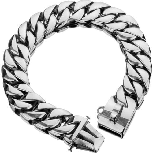 32mm Stainless Steel Pet Chain Choker Collar Neckaces Strong Collars Pitbull Bulldog Medium Large Dogs Heavy Duty Daily Training