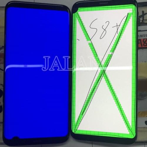 The spot LCD screen with frame for Phone S8 plus G955 lcd touch work well with black dot mobile phone glass repair intall