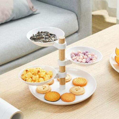 Multi Layers Creative Fruit Tray Living Room Candy Box Snack Tray Wedding Party Christmas Plates