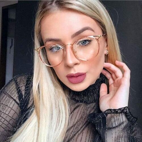 2020 new crystal multi-faceted frame glasses TR90 round frame ladies designer reading glasses with box FML
