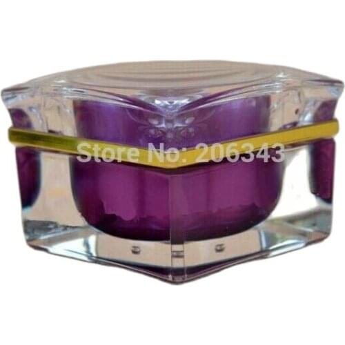 New arrival 30g purple patels shape acrylic cream bottle,eyecream jar,Cosmetic Jar,Cosmetic Packaging