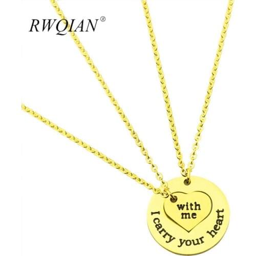 Couples Necklace Custom Necklaces for Women Men Personalized Stainless Steel Chain Pendant Name Necklaces Mom Daughter Jewelry