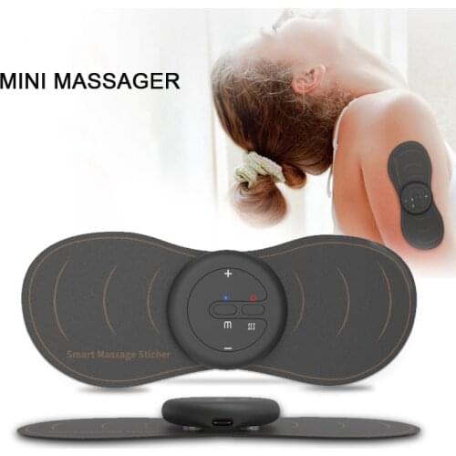 Pluse Stimulation Massage Stickers 6 Mode EMS Tens Mini USB Full Body Muscle Relaxing Massager Health Care Neck Massager