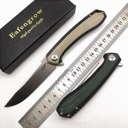Quality Eafengrow EF947 Folding Pocket Knife G10 Handle D2 Blade Outdoor/Camping/Hunting/Utility/Survival/EDC/Garden Knife