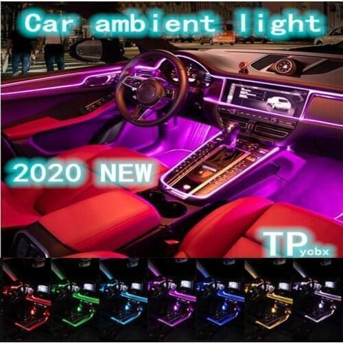Led Car Interior Ambient Atmosphere Mood Light Rgb App Remote Control Backlight Auto Foot Center Console Door Decorative Lights