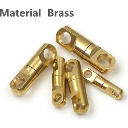 2 Pcs Solid Brass Swivel Eye Rotating Connector For Keychain Round Circle Key Ring Leather Craft Diy Trimits Accessories