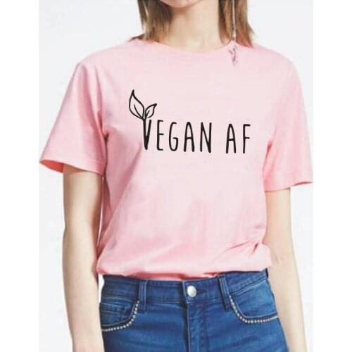 Vegan Af Women T Shirt Summer Short Sleeve Harajuku Casual Tee Shirt Femme Hipster Plus Size T Shirt Women Tops Camisetas Mujer