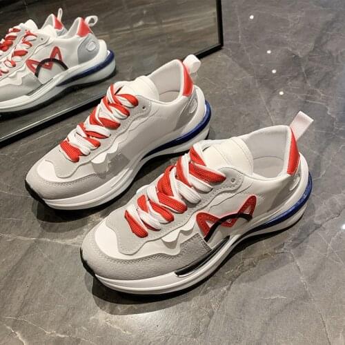 2021 Women Fashion Vulcanized Sneakers Platform Solid Color Flats Ladies Shoes Casual Breathable Walking Womens Sports Shoes