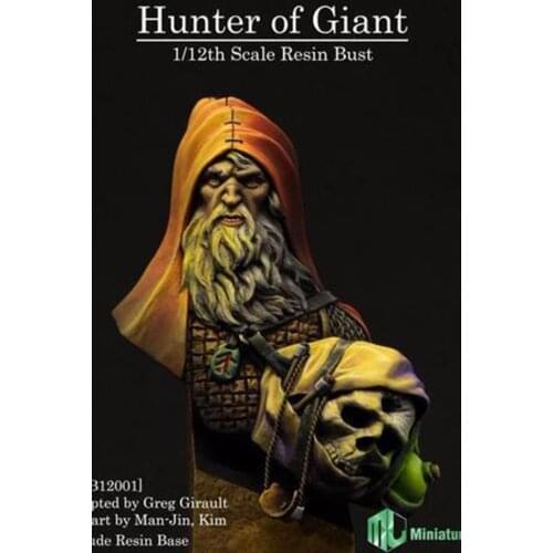 1/12 Hunter of Giant Resin Bust Assembly Model Figure Resin Kit Bust Colorless Models Self-Assembled Toys