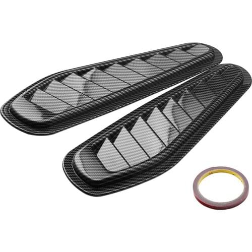 1 Pair Universal Car Decorative Air Flow Intake Scoop Vent Cover Hood Fender Auto Accessories