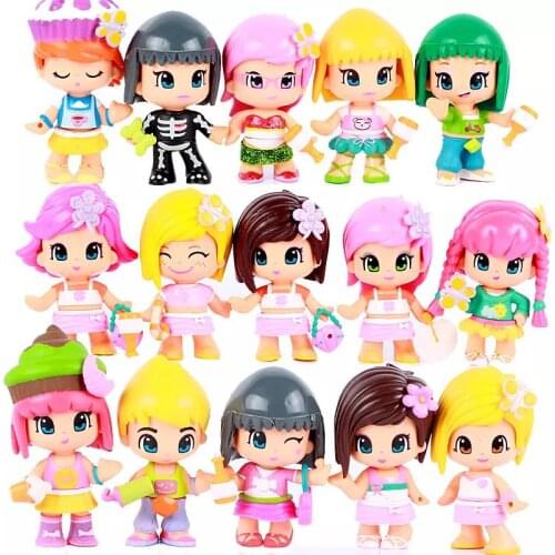 3~5pcs/lot New Original Lovely Pinypon Dolls Detachable Kids Doubleface Action Toy Figures Dolls Fashion Girl Doll Toys