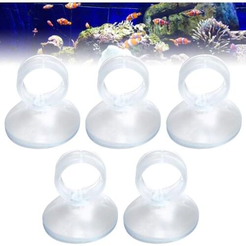 5 pcs Aquarium Suction Cups Clip Holders Fish Tank for 16mm Tube Pipe Heater Tube Fixed Sucker Supplies