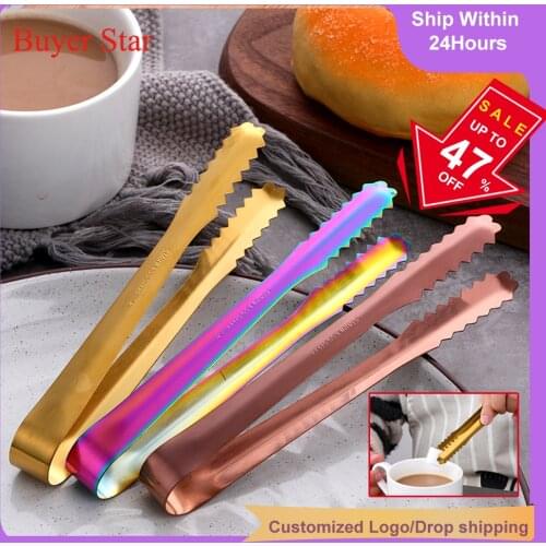 5pcs Mini Sugar Tongs Stainless steel Small Ice Tongs Metal Little Barbecue clamp for Tea Party Coffee Kitchen Bar Accessories