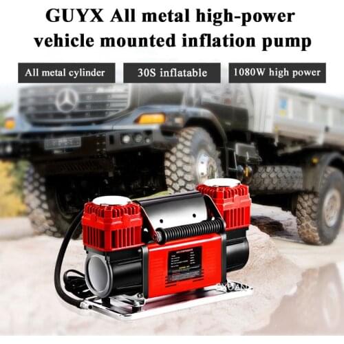 Car air pump/ high-power high-pressure inflator//12v/24v/60 two-cylinder car inflator/desert off-road car tire inflator