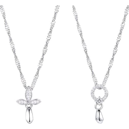 Beautiful fashion necklace White K Crystal Pendant Chain craft stones Decoration diamond for clothing Accessories DIY Jewelry d