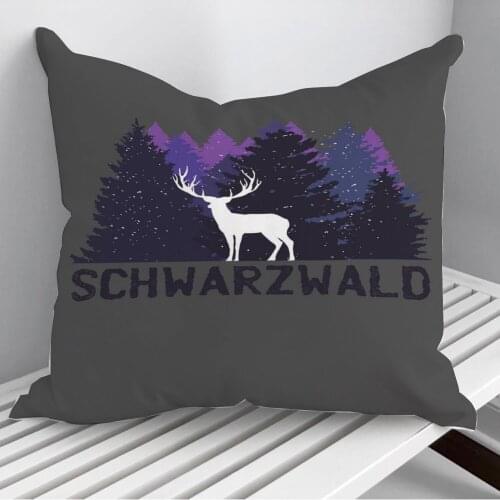 Black Forest Deer Design Throw Pillows Cushion Cover On Sofa Home Decor 45*45cm 40*40cm Gift Pillowcase Cojines Dropshipping