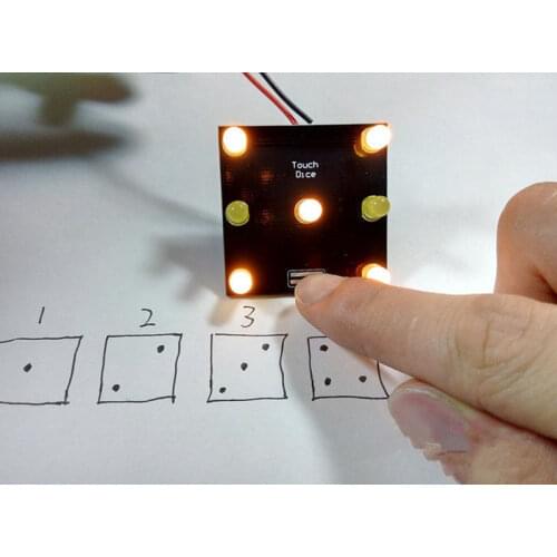 Dykb Touch Key Dice Beginner Placement Exercises Creative Electronic Training LED Simple Design Electronic Product Kit