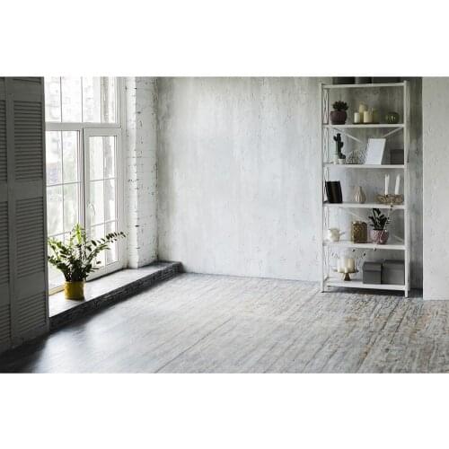 Window Plant Wooden Floor Shelf Photographic Backdrop Customized Background for Portrait Toy Children Baby Photocall Fond Photo