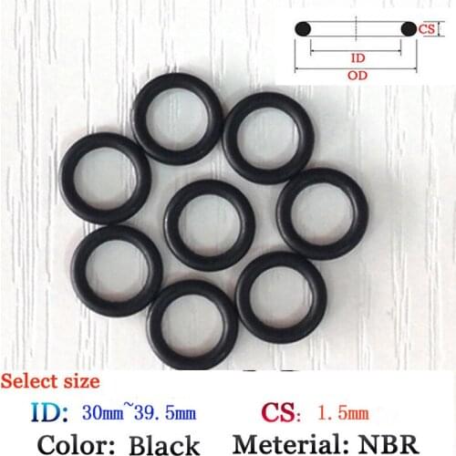 CS 1.5*39mm FluoroRubber O-Ring 50pcs Washer Seals Plastic gasket Silicone ring film oil and water seal gasket NBR material Ring