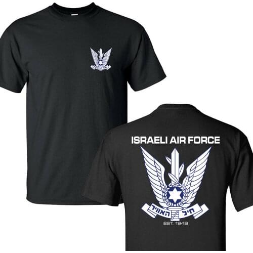 Israeli Air Force Military Israel Defense Forces Fighter Black Men T-SHIRTS S-3XL