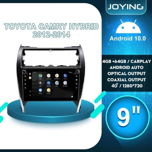JOYING 9"Android 10 Single 1 Din Car Radio Stereo Head Unit Multimedia Audio For TOYOTA CAMRY 2012 2014 Carplay Android Auto 4G