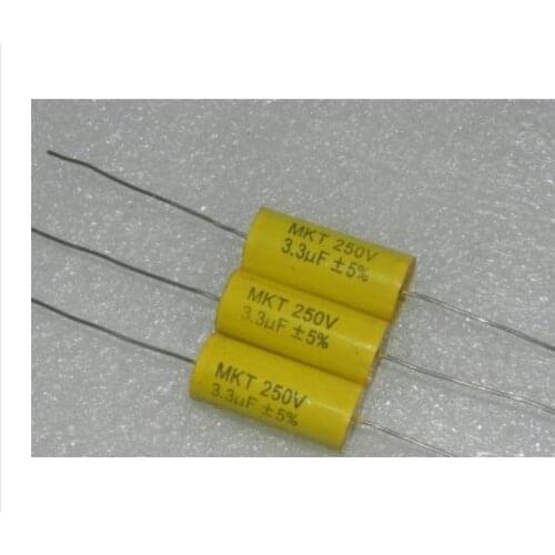 Wear axial capacitance of the heart MKT 250V3.3UF