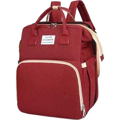 New Waterproof Diaper Bags Bed Crib Backpack Mommy Travel Mother Baby Portable Folding Crib Mummy Multi-function Capacity