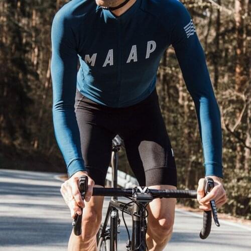 MAAP 2021 Spring Summer Men Long Sleeve Cycling Jersey Top Quality Bicycle MTB Bike Riding Shirt Clothing Ropa De Ciclismo