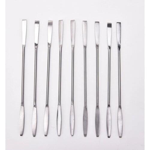 Stainless Cuticle Pusher Nail Art Stirring Polish Powder Blend Spatulas Tone Rods Manicure Remover Makeup Tools