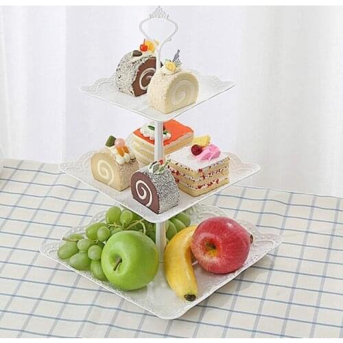 Cupcake Stand,2Pack 3-Tier Dessert Plates Mini Cakes Fruit Candy Display Tower Cookie Tray Rack Buffet Holder Cake Stand