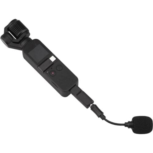 Portable Mini Microphone 3.5mm External Jack Mic with Audio Adapter for Osmo Pocket Camera Spare Parts