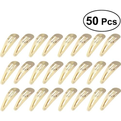 50pcs 4.8cm Rose Gold Simple Hair Clip Gold Hair Barrettes For Girls Toddlers Kids Hair Snap Styling Accessories Tools