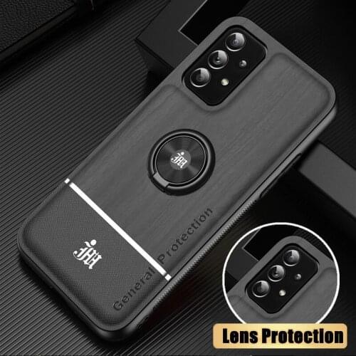 Shockproof Case For Samsung Galaxy A52 A72 A32 A51 A71 A31 A50 A70 A30 A42 A12 M31S M12 Wood Pattern Magnet Silicone Cover Case