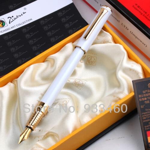 White real Picasso 988 Fountain Pen business gift pen free shipping school and office Writing Supplies send teacher 0.5mm