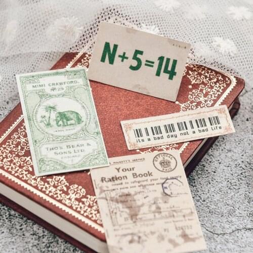 Old Bill Label Lace Sticker DIY Junk Journal Craft Diary Happy Planner Creative Scrapbooking Decorative Stickers