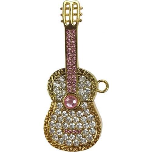 Metal Rock and roll guitar shape USB Flash Drive 4GB pen drive Musical Instrument pendrives memory stick 8GB 16GB 32GB 64gb