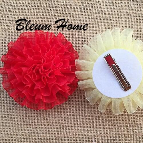Bleum Home 2pcs girls present Retro Hairpins big lace flower Hair Clip Fluffy semicircle Headwear Jewelry Elegant Barrettes