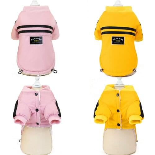 Pet Cats and Dogs Winter Warm Down Jacket Jacket Medium and Small Dog Chihuahua Hooded Clothes Pet Hoodie