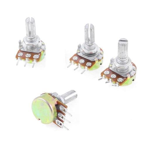 10 pcs 100K B100K Single Potentiometer Handle length 20mm 3 legs