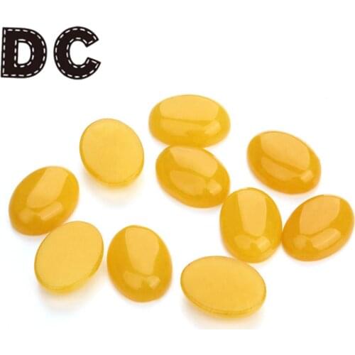 10pcs/lot Dia 10x14/13x18/18x25mm Natural Stone Cabochon Beads Oval Topaz Bead DIY Necklace Earring Jewelry Making Finding