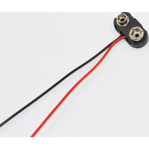 200pcs 9 Volt 9V battery clip snap on connectors T Type Free shipping