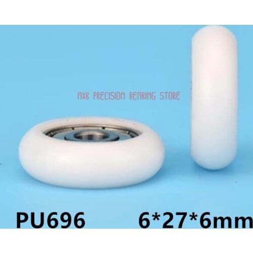 2019 Real Sale Plastic Bearing Nylon Wheel Roller Pulley 696 Type 6*27*6mm Coated Inner Diameter