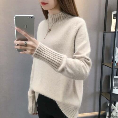 2020 Semi-high collar sweater for women in autumn and winter