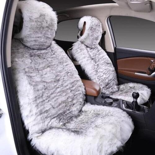 5 seat Keep warm Australian wool long plush fur seat cover For Citroen C4 Hatchback For Chevrolet Cruze (front+rear)