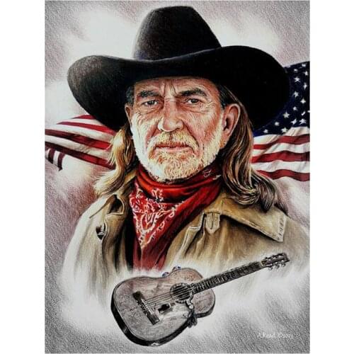 5D DIY Full Round/Square Diamond Painting Singer Willie Nelson 3D Embroidery Cross Stitch Rhinestone Mosaic Home Decor Art Y1230