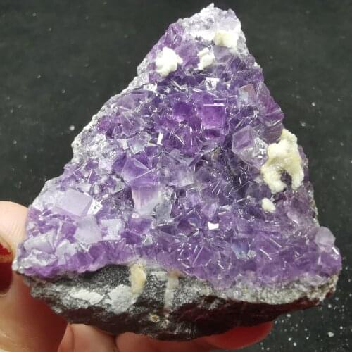 77.6gNatural rare mica purple fluorite cluster mineral specimen stone and CRYSTAL HEALING CRYSTAL QUARTZ GEM