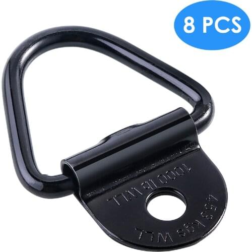 8Pcs Tie-Down Anchors 2" Diameter V-Ring Bolton Trailer Anchor Replacement For D-Ring Plastic Flush Mount For Trailers Trucks